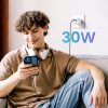 Ātrs GAN 1X USB-C 30W PD Nexode Minia Biała lādētājs