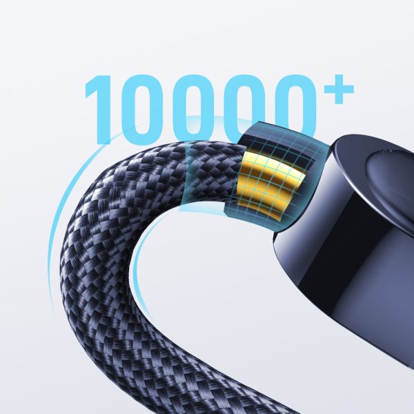 Kabelis USB-C kabelis ātrai uzlādēšanai un datu pārsūtīšanai 100W 1,2 m zilā krāsā