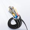 Kabelis USB-C kabelis ātrai uzlādēšanai un datu pārsūtīšanai 100W 1,2 m melnā krāsā