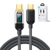 Kabelis USB-C kabelis ātrai uzlādēšanai un datu pārsūtīšanai 100W 1,2 m melnā krāsā