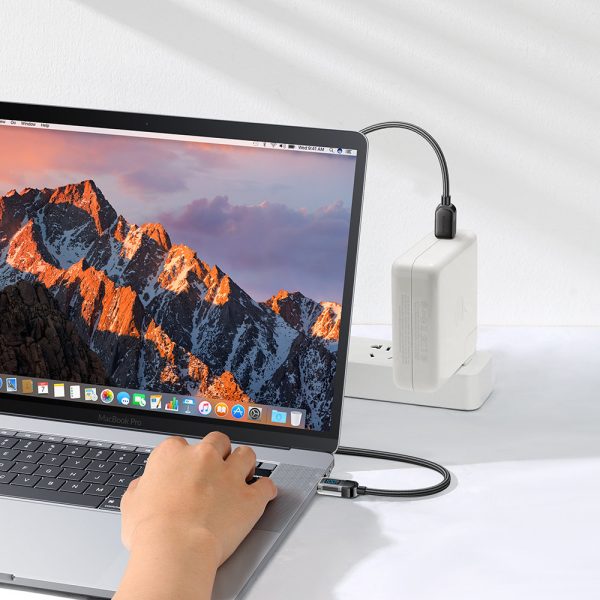 Kabelis USB-C kabelis ātrai uzlādēšanai un datu pārsūtīšanai 100W 1,2 m melnā krāsā