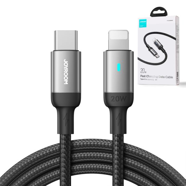 Kabelis Kabelis iPhone USB -C - zibens A10 sērija 20W 1,2m melns