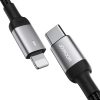 Kabelis Kabelis iPhone USB -C - zibens A10 sērija 20W 1,2m melns