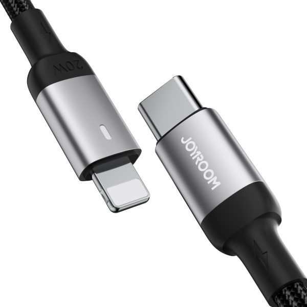 Kabelis Kabelis iPhone USB -C - zibens A10 sērija 20W 1,2m melns