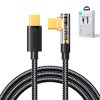 Leņķis USB-C leņķiskais kabelis ātrai uzlādēšanai un datu pārsūtīšanai 100W 1,2 m melnā krāsā