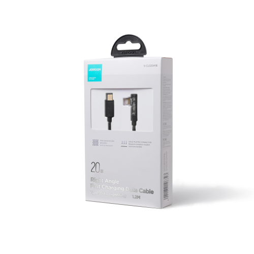 Leņķa kabelis iPhone Lightning - USB -C ātrai uzlādēšanai 20 W 1