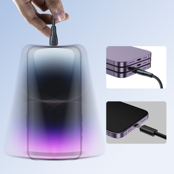 Kabelis iPhone pārspēj sērijas USB -C - zibens 20w 1,2m melns