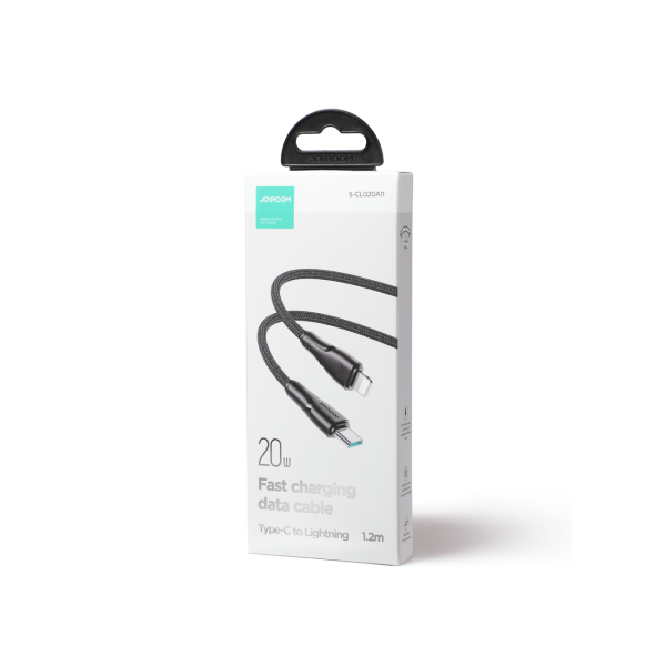 Kabelis iPhone pārspēj sērijas USB -C - zibens 20w 1,2m melns