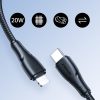 Kabelis iPhone pārspēj sērijas USB -C - zibens 20w 1,2m melns
