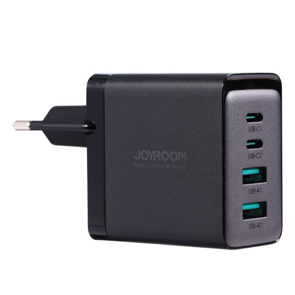 GAN 67W 2X USB 2X USB-C lādētājs + USB-C kabelis 1,2m melns