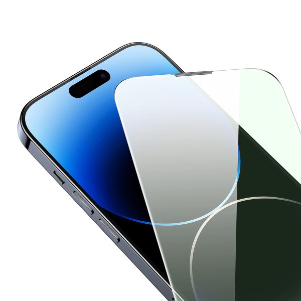 Rūdīts stikls iPhone 14 Pro Max visā ekrānā 0,3 mm pret zilu gaismu