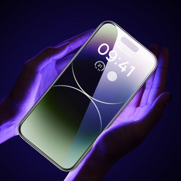 Rūdīts stikls iPhone 14 Pro visam ekrānam 0,3 mm pret zilu gaismu