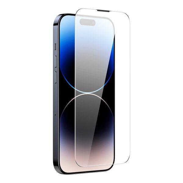 2x rūdīts stikls iPhone 14 Pro Max visā ekrānā ar 0,3 mm skaļruņa pārsegu