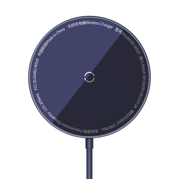 Vienkāršs mini3 magsafe qi 15w violetais magnētiskais induktīvais lādētājs