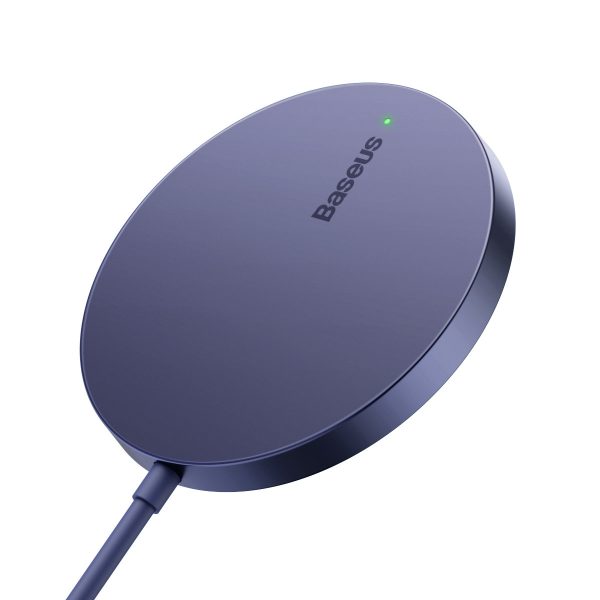 Vienkāršs mini3 magsafe qi 15w violetais magnētiskais induktīvais lādētājs
