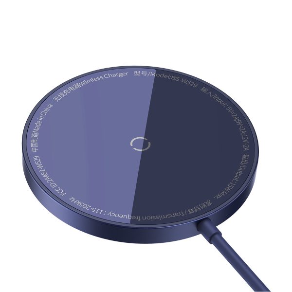 Vienkāršs mini3 magsafe qi 15w violetais magnētiskais induktīvais lādētājs