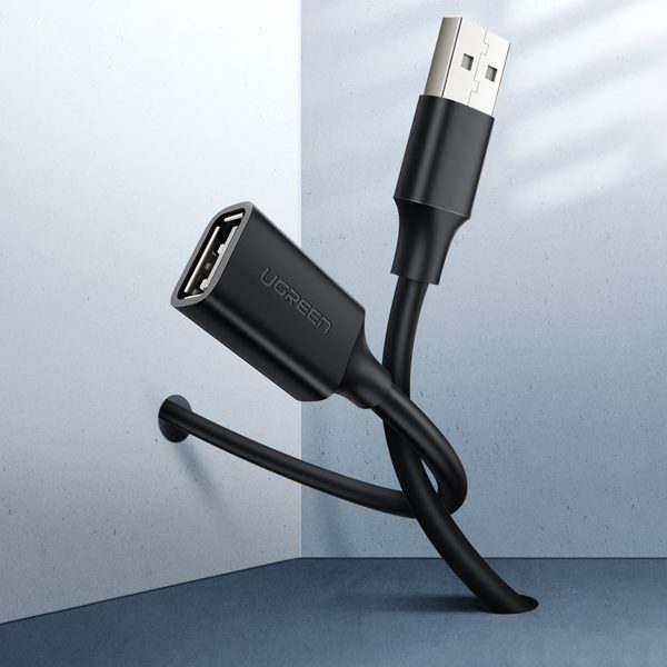 USB 2,0 480MB/s 1,5 m melna kabeļa kabeļa paplašinājuma kabelis