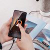 Kabeļu audio kabelis USB -C pinums - mini ligzda 3,5 mm 1m pelēks