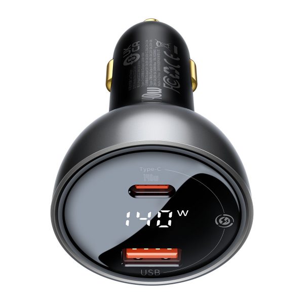 USB-C-C PD3.1 140W automašīnas lādētājs + USB-C 1M