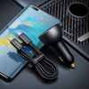 USB-C-C PD3.1 140W automašīnas lādētājs + USB-C 1M