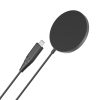 Indukcijas magnētiskais lādētājs iPhone 15w magsafe melnā krāsā