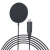 Indukcijas magnētiskais lādētājs iPhone 15w magsafe melnā krāsā