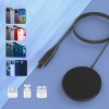 Indukcijas magnētiskais lādētājs iPhone 15w magsafe melnā krāsā