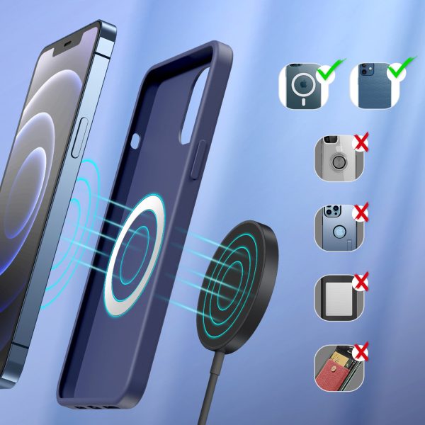 Indukcijas magnētiskais lādētājs iPhone 15w magsafe melnā krāsā