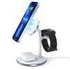 3in1 stenda indukcijas stacija iPhone AirPods Pro Apple Watch Black