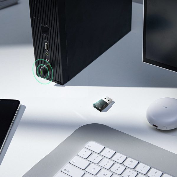 Adaptera savienotāja Bluetooth uztvērējs 5.3 USB diapazons 20m melns diapazons
