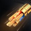IPhone kabelis ar LED zibens - USB -C 2,4A 1,2m melns displejs