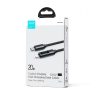 IPhone kabelis ar LED zibens - USB -C 2,4A 1,2m melns displejs