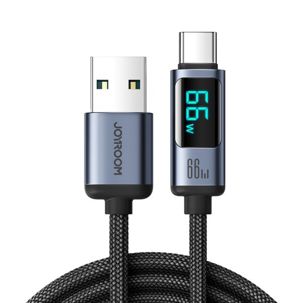 Kabelis Kabelis ar USB-C LED displeju-USB-A 66W 1