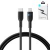 IPhone kabelis ar LED USB -C - Lightning 20W 2m melns indikators