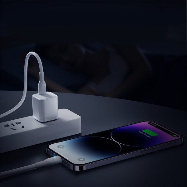 IPhone kabelis ar USB -C LED indikatoru - Lightning 20 W 2m White
