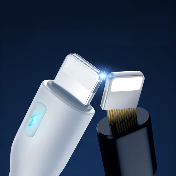 IPhone kabelis ar USB -C LED indikatoru - Lightning 20 W 2m White