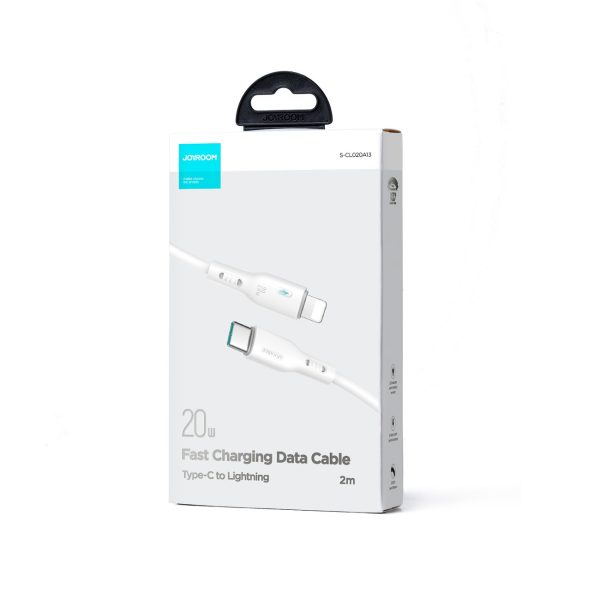 IPhone kabelis ar USB -C LED indikatoru - Lightning 20 W 2m White