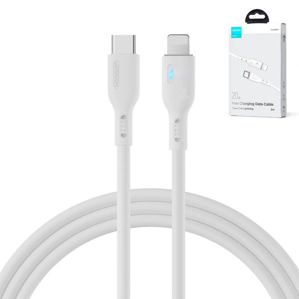 IPhone kabelis ar USB -C LED indikatoru - Lightning 20 W 2m White