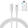 Kabeļa kabelis ar USB LED indikatoru - Micro USB 2,4A 2m balts