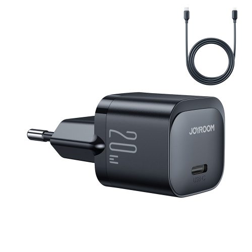 Mini USB-C 20W PD tīkla lādētājs ar iPhone Lightning Black