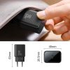 USB-C 20W PD tīkla lādētājs ar iPhone Lightning melnu kabeli