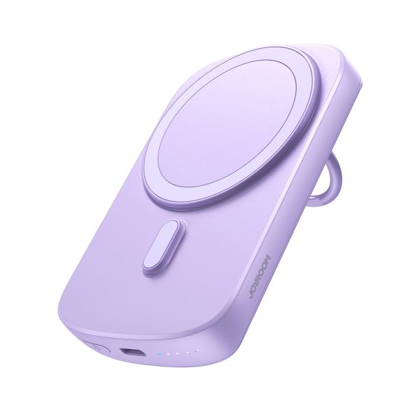 PowerBank 6000mAh bezvadu ar 20 W magsafe indukcijas lādētāju purpursarkanu