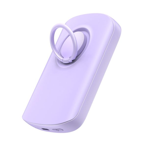 PowerBank 6000mAh bezvadu ar 20 W magsafe indukcijas lādētāju purpursarkanu