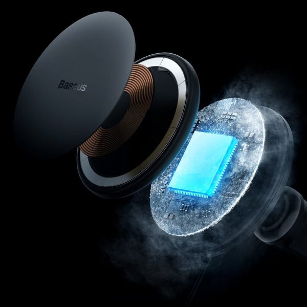Indukcijas lādētājs automašīnai par MagSafe 15W USB 25W melnā automašīna