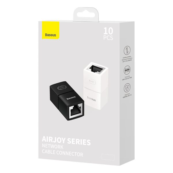 Savienotāju savienotājs Ethernet kabelis RJ45 balts komplekts 10 gab.