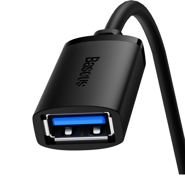 USB 2,0 1,5 m melna kabeļa pagarinājuma kabelis
