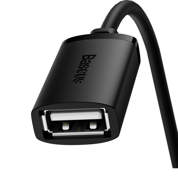 USB 2,0 0,5 m melna kabeļa kabeļa paplašinājuma kabelis