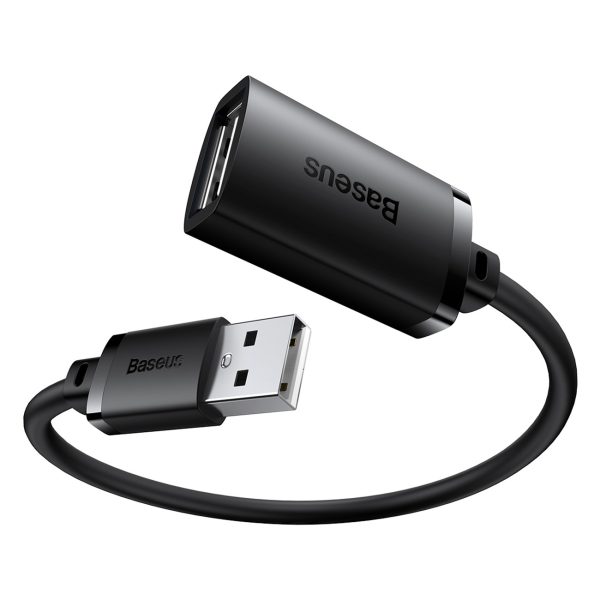 USB 2,0 0,5 m melna kabeļa kabeļa paplašinājuma kabelis