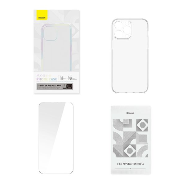 IPhone 14 Pro Max bruņu vāks + rūdīts stikla komplekts