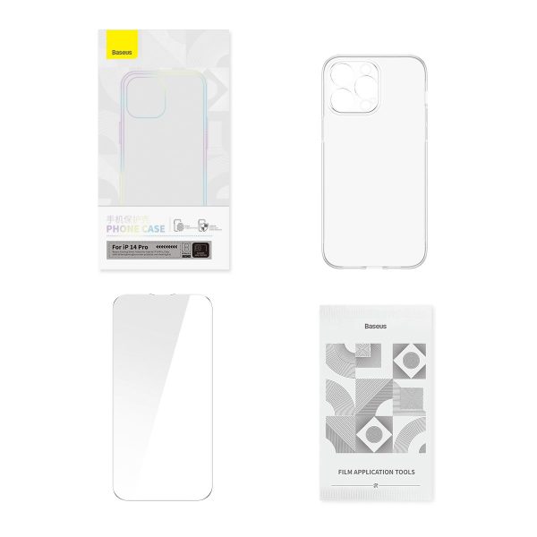 IPhone 14 Pro bruņu vāks + rūdīts stikla komplekts